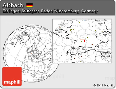 Blank Location Map of Altbach