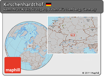 Gray Location Map of Kirschenhardthof