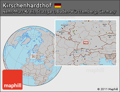 Gray Location Map of Kirschenhardthof