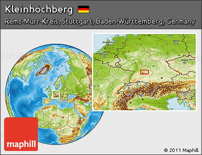 Physical Location Map of Kleinhöchberg