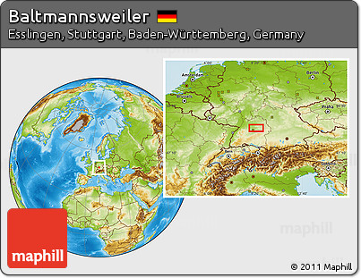 Physical Location Map of Baltmannsweiler