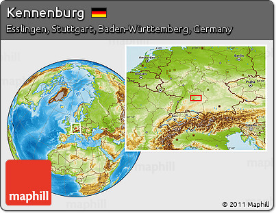Physical Location Map of Kennenburg
