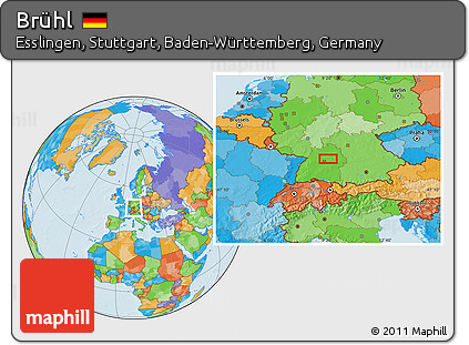 Political Location Map of Brühl
