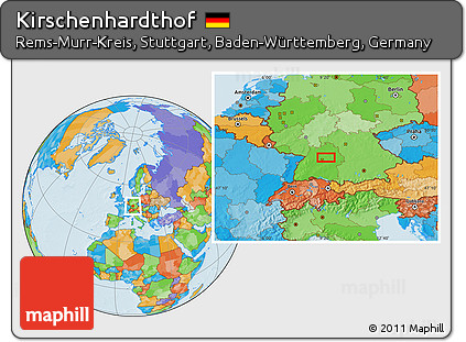 Political Location Map of Kirschenhardthof