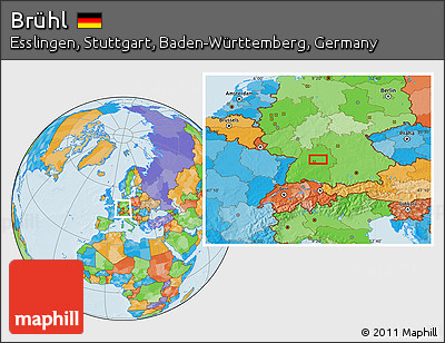 Political Location Map of Brühl