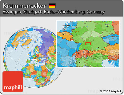 Political Location Map of Krummenacker