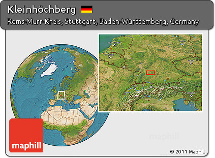 Satellite Location Map of Kleinhöchberg