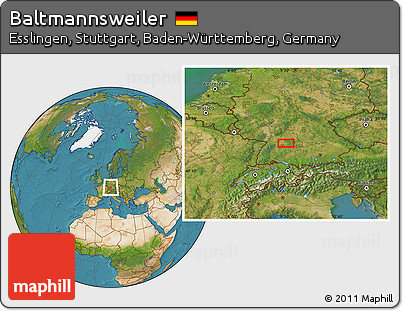 Satellite Location Map of Baltmannsweiler