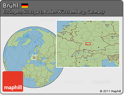 Savanna Style Location Map of Brühl