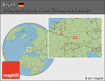 Savanna Style Location Map of Brühl