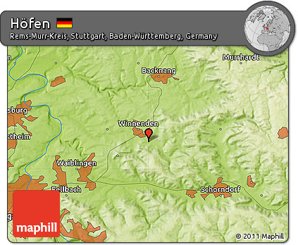 Physical Map of Höfen