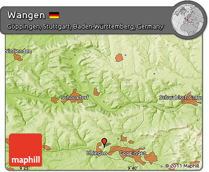Physical Map of Wangen