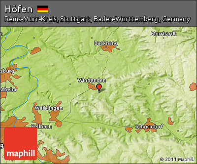 Physical Map of Höfen
