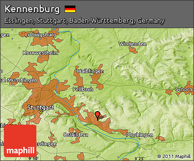 Physical Map of Kennenburg