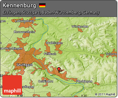 Physical Map of Kennenburg