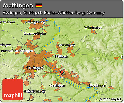 Physical Map of Mettingen