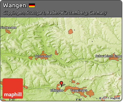 Physical Map of Wangen