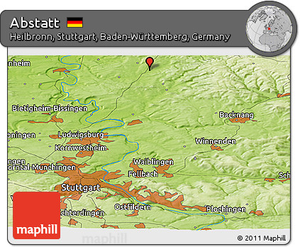 Physical Panoramic Map of Abstatt