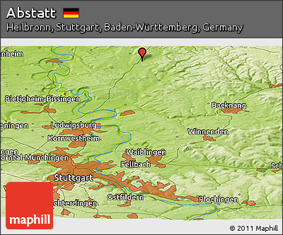 Physical Panoramic Map of Abstatt