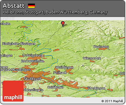 Physical Panoramic Map of Abstatt