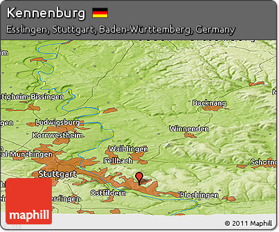 Physical Panoramic Map of Kennenburg