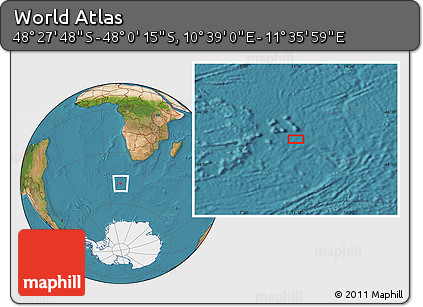 Satellite Location Map of the Area around 48° 14' 2" S, 11° 7' 30" E