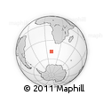 Outline Map of the Area around 48° 14' 2" S, 11° 7' 30" E, rectangular outline