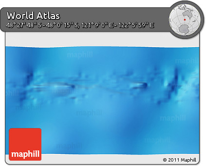 Physical 3D Map of the Area around 48° 14' 2" S, 121° 37' 30" E
