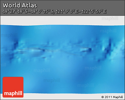 Physical 3D Map of the Area around 48° 14' 2" S, 121° 37' 30" E