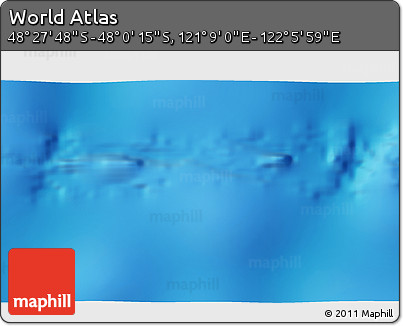 Physical 3D Map of the Area around 48° 14' 2" S, 121° 37' 30" E