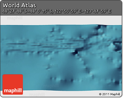 Satellite 3D Map of the Area around 48° 14' 2" S, 123° 19' 29" E