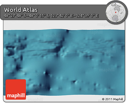 Satellite 3D Map of the Area around 48° 14' 2" S, 124° 10' 30" E