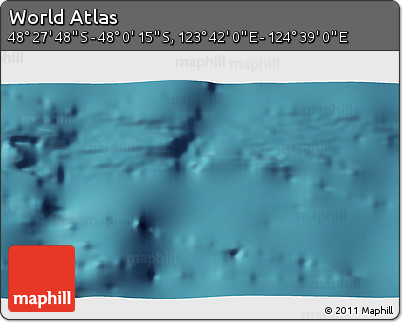 Satellite 3D Map of the Area around 48° 14' 2" S, 124° 10' 30" E