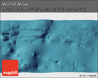 Satellite 3D Map of the Area around 48° 14' 2" S, 124° 10' 30" E