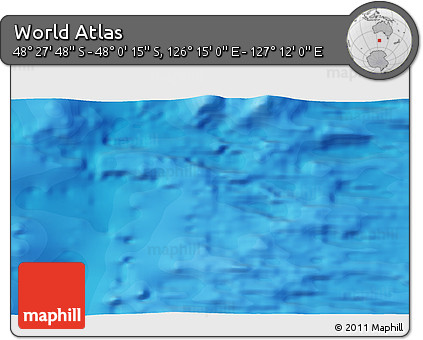 Political 3D Map of the Area around 48° 14' 2" S, 126° 43' 29" E