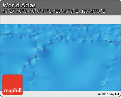 Physical 3D Map of the Area around 48° 14' 2" S, 129° 16' 30" E