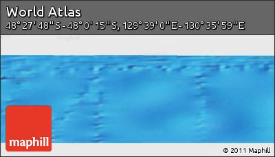 Physical Panoramic Map of the Area around 48° 14' 2" S, 130° 7' 30" E