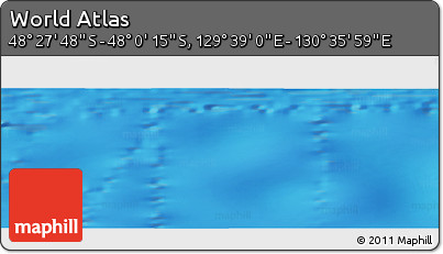 Physical Panoramic Map of the Area around 48° 14' 2" S, 130° 7' 30" E