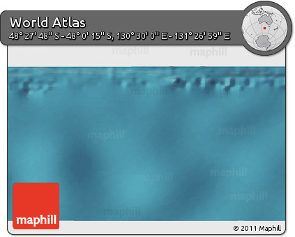 Satellite 3D Map of the Area around 48° 14' 2" S, 130° 58' 29" E