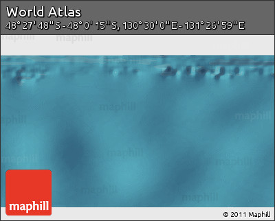 Satellite 3D Map of the Area around 48° 14' 2" S, 130° 58' 29" E