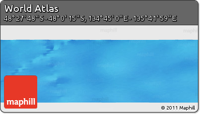 Physical Panoramic Map of the Area around 48° 14' 2" S, 135° 13' 29" E