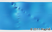 Physical 3D Map of the area around 48° 14' 2" S, 140° 19' 29" E