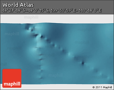 Satellite 3D Map of the Area around 48° 14' 2" S, 140° 19' 29" E