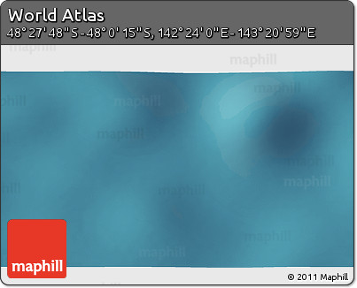 Satellite 3D Map of the Area around 48° 14' 2" S, 142° 52' 30" E