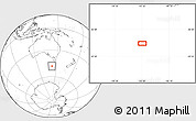 Blank Location Map of the area around 48° 14' 2" S, 142° 52' 30" E