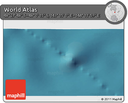 Satellite 3D Map of the Area around 48° 14' 2" S, 143° 43' 29" E