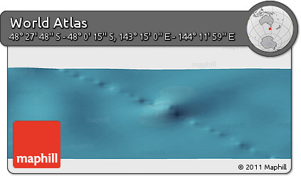 Satellite Panoramic Map of the Area around 48° 14' 2" S, 143° 43' 29" E