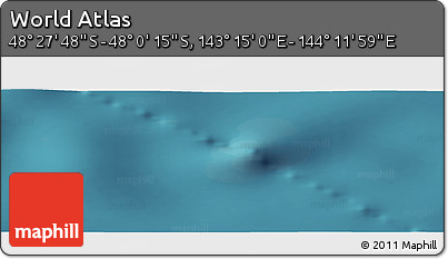 Satellite Panoramic Map of the Area around 48° 14' 2" S, 143° 43' 29" E