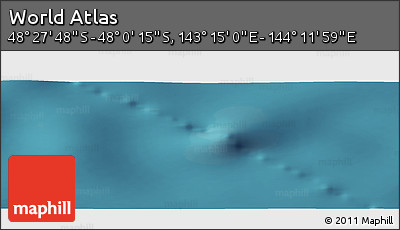 Satellite Panoramic Map of the Area around 48° 14' 2" S, 143° 43' 29" E