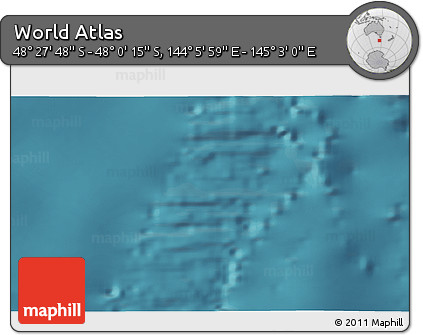 Satellite 3D Map of the Area around 48° 14' 2" S, 144° 34' 29" E